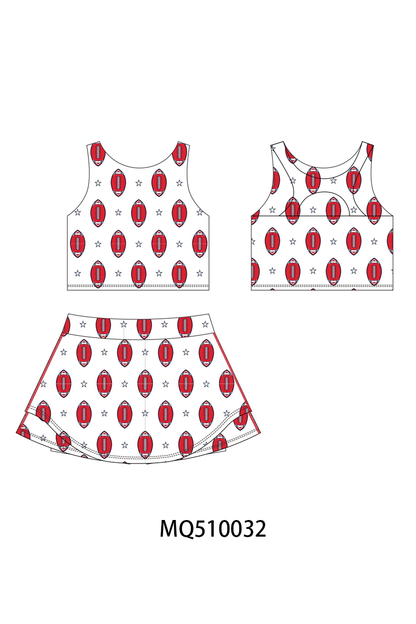 PO70 Ball print 2pc active skorts set collection 1