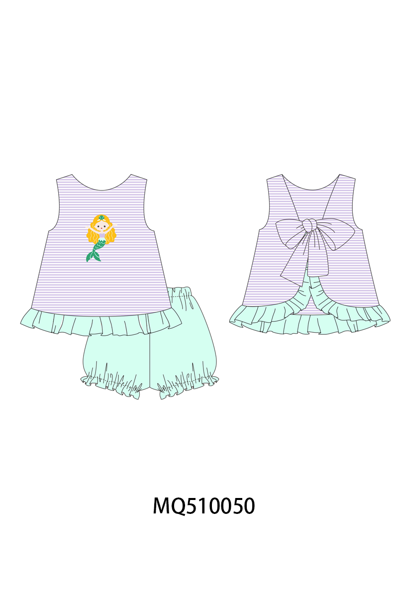 PO70 Purple mermaid pirate applique collection 1