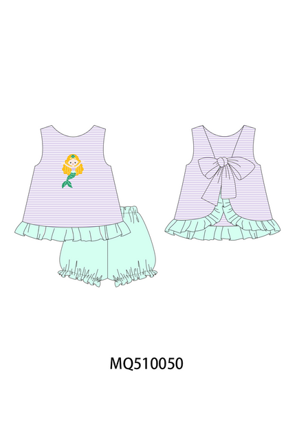 PO70 Purple mermaid pirate applique collection 1