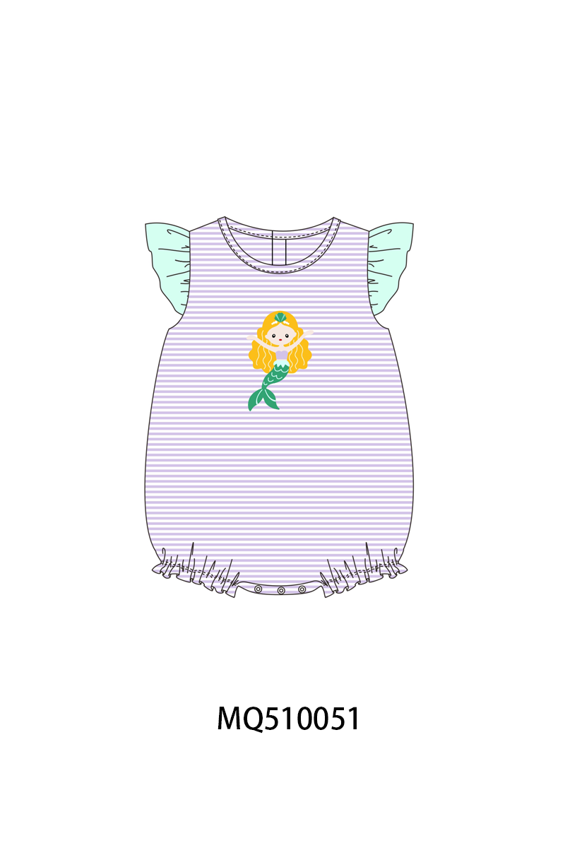 PO70 Purple mermaid pirate applique collection 1