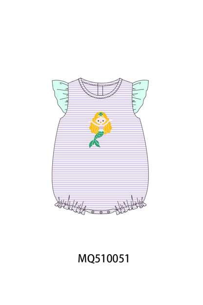 PO70 Purple mermaid pirate applique collection 1