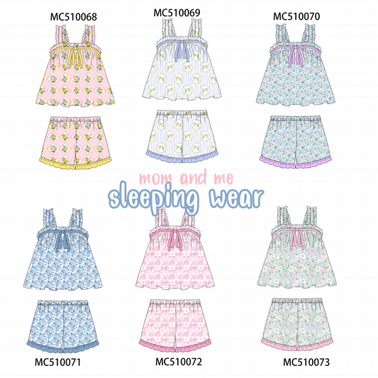 PO69 Multicolored floral print girl sleeping wear collection 1