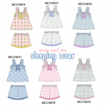 PO69 Multicolored floral print mom sleeping wear collection 2
