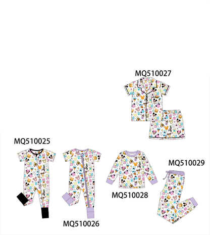 PO70 Purple character print bamboo collection