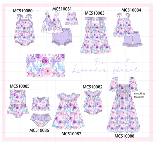 PO69 Purple floral print ruffle collection