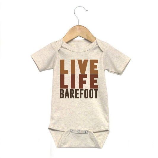 "Live Life Barefoot" Onesie