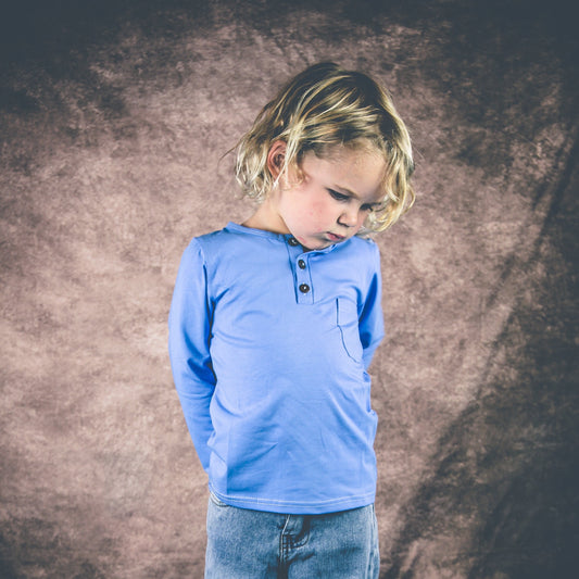 Soft Henley Shirt (Blue)