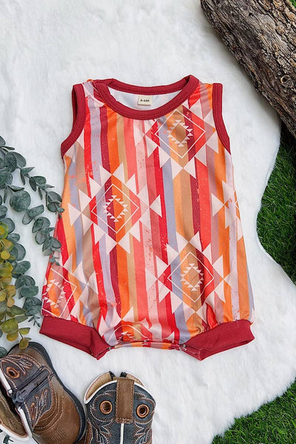Orange Aztec | Romper