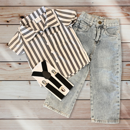 Light Wash Straight Denim Jeans