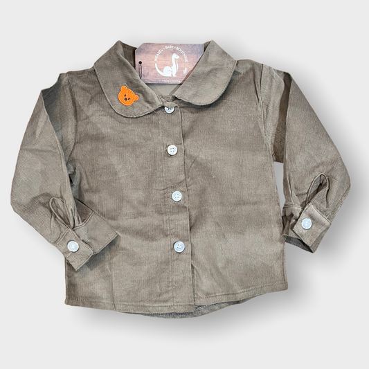 Corduroy Button Up | Gray